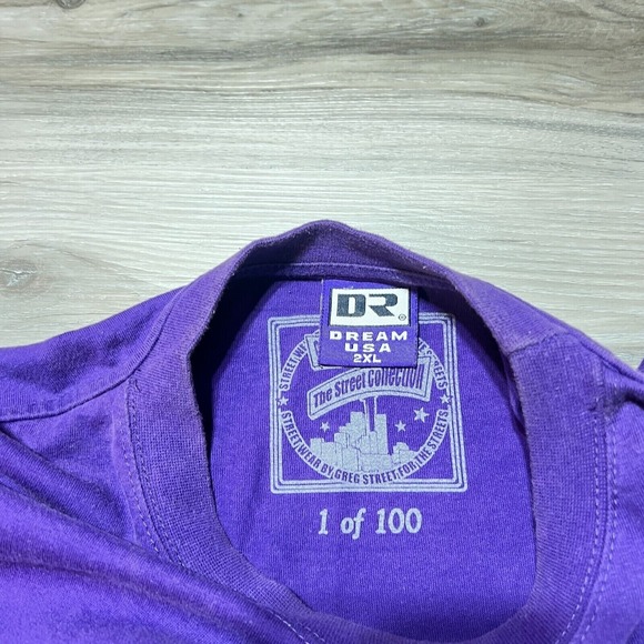 Dr Dream USA Shirt Mens 2XL Purple Short Sleeve No Fake Kicks Street Collection - Picture 5 of 6